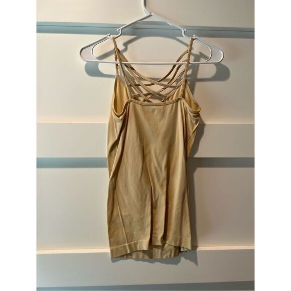 New set of Zenana black and tan cris cross strap tank tops - Picture 5 of 8